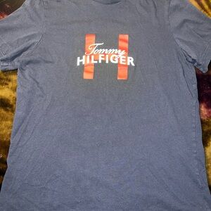 Tommy Hilfiger Dark Blue Tee with Red Accents